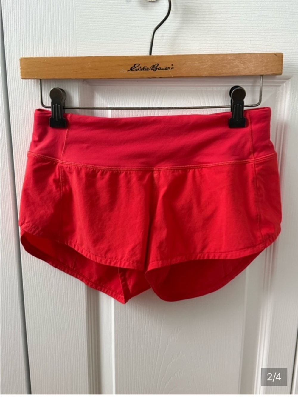 Lululemon Speed Up Low-Rise Lined Short 2.5" in Carnation Red - Picture 2 of 4